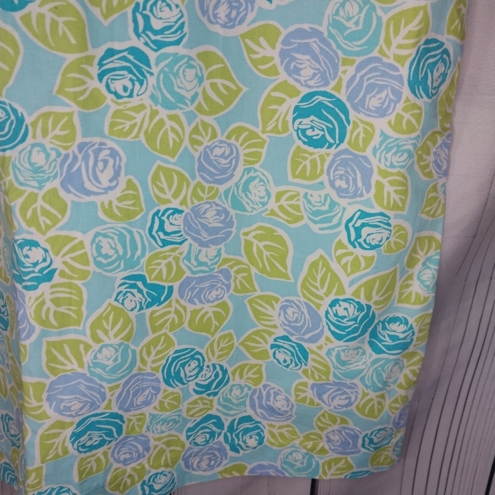 Tahiti Reef Club Preppy Classic Coastal Modest Sleeveless Cotton Sheath Dress - Picture 5 of 14